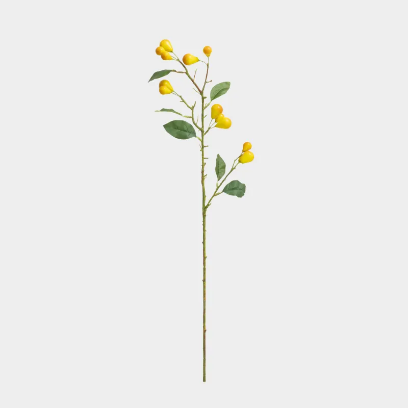 Ветка декоративная, 70 см, Желтые груши, Fruit decor