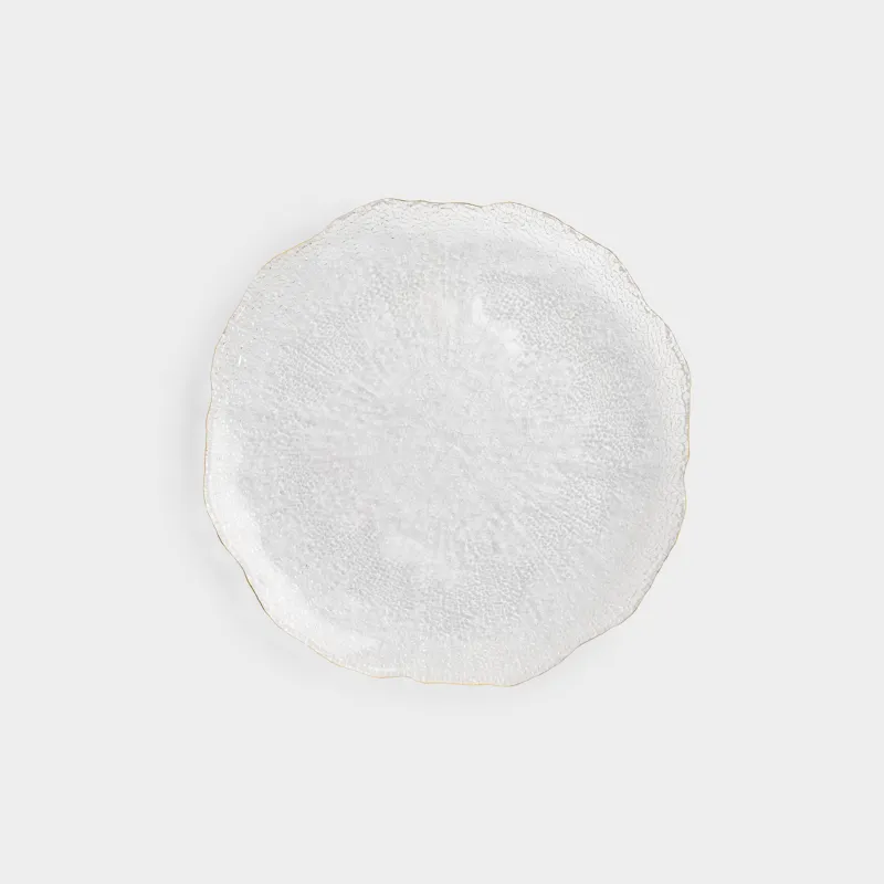 Тарелка обеденная, 27 см, с золотистым кантом, Berg