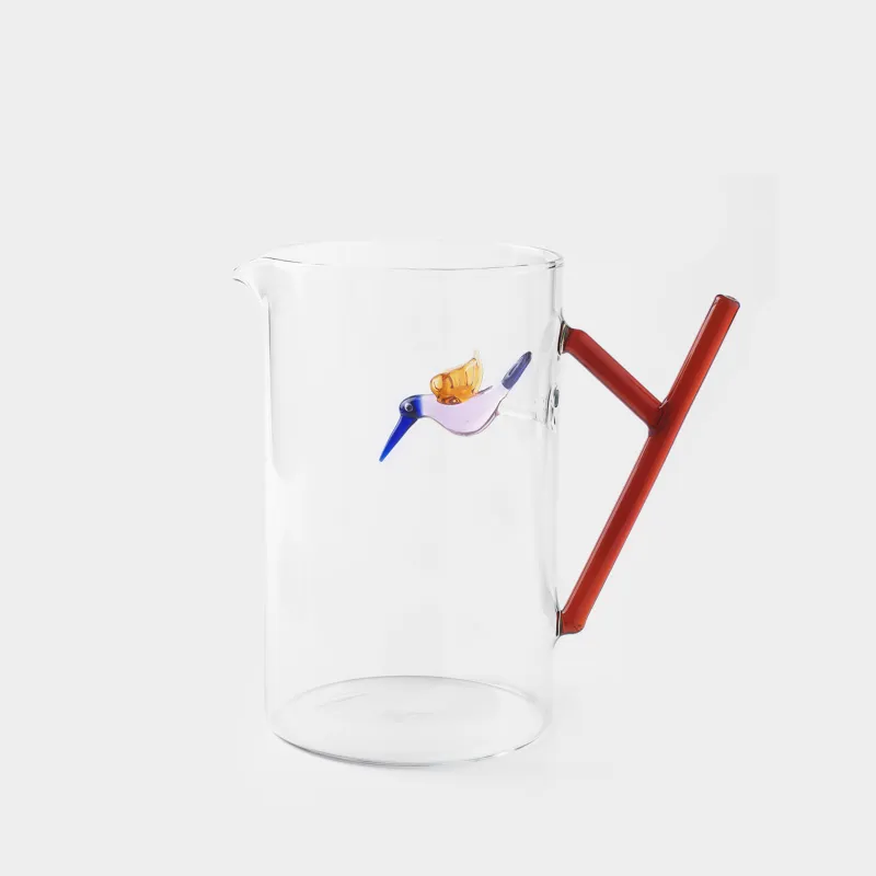 Кувшин, 1,4 л, стекло Б, коричневая ручка, Колибри, Shape