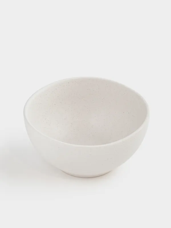 Сервиз обеденный, 6 перс, 18 пр, керамика, молочный, в крапинку, Неровный край, Demicile light, image-5