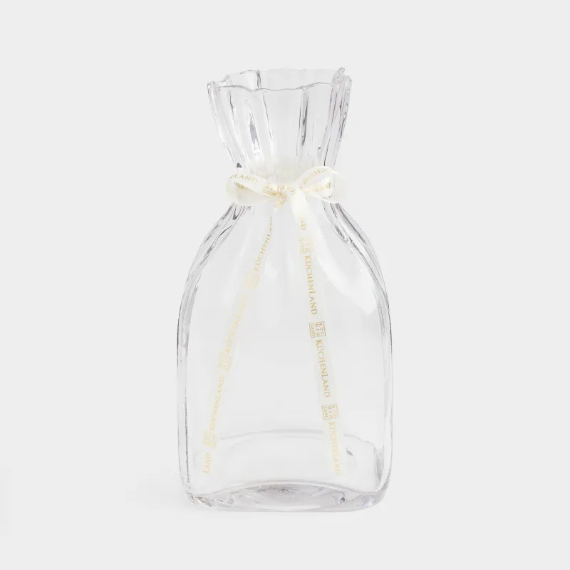 Ваза для цветов, 29 см, стекло, Crumple