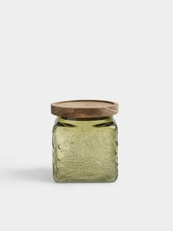 Банка для сыпучих продуктов, 550 мл, Bloome wood, image-0