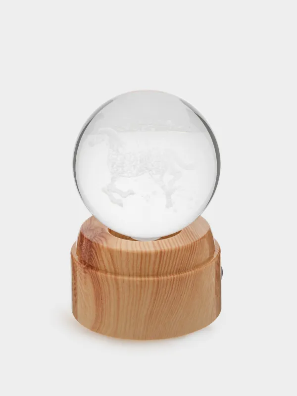 Светильник декоративный, 13 см, с подсветкой, вращающийся, стекло/пластик, Конь, Illumination, image-0