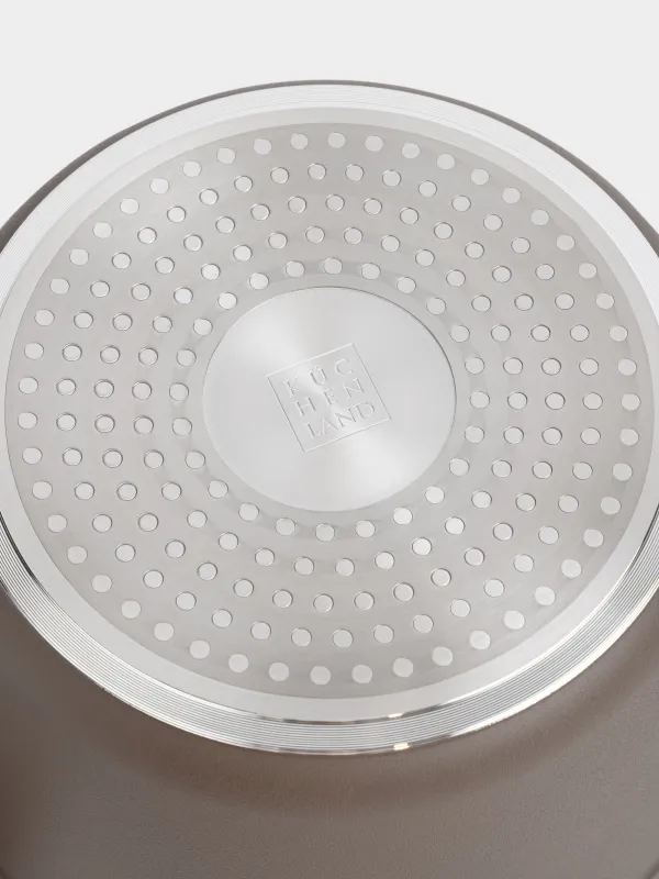 Кастрюля, 20 см, 2,4 л, с крышкой, с покрытием, алюминий, коричневая, Brown rock, image-4