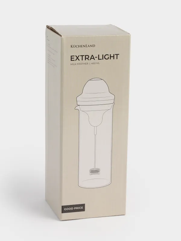 Вспениватель для молока, 450 мл, с емкостью, стекло Б/пластик, Extra-light, image-6