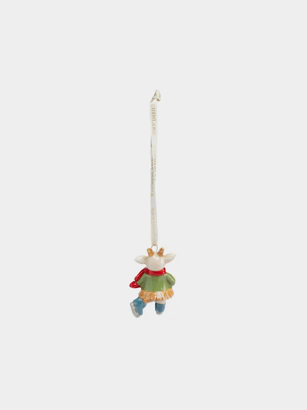 Игрушка елочная, 6 см, Коза на коньках, Figure christmas, image-1