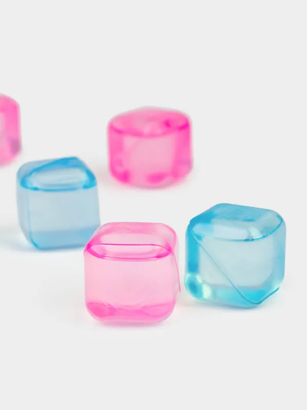 Набор кубиков для охлаждения напитков, 10 шт, пластик, розовый/голубой, Cool party, image-3