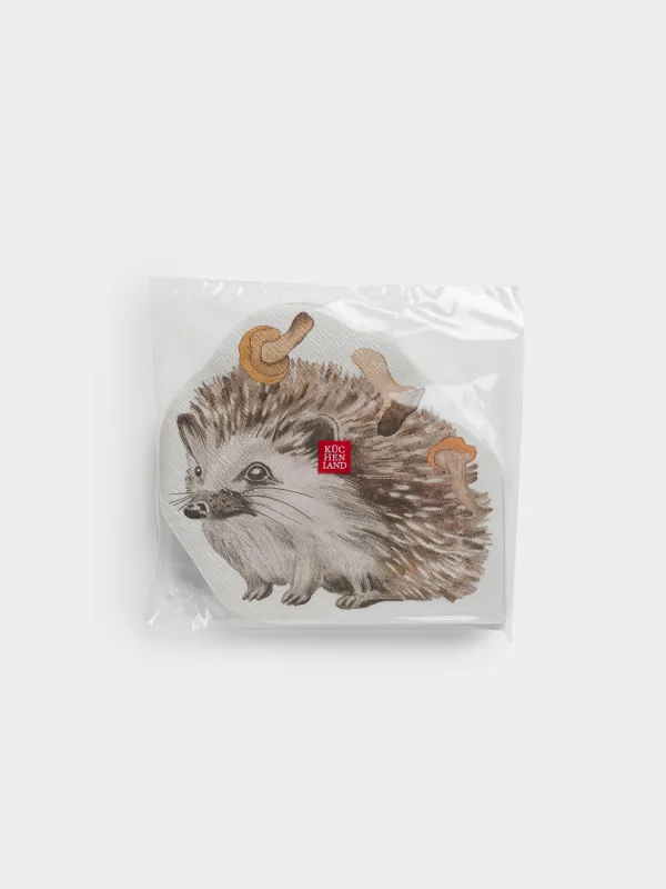 Салфетки бумажные, 33х31 см, 20 шт, Еж, Forest hedgehog, image-3