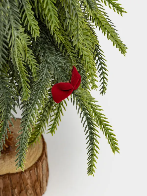 Ель искусственная, 50 см, Ель с бантиками и колокольчиком, Conifer curved, image-2