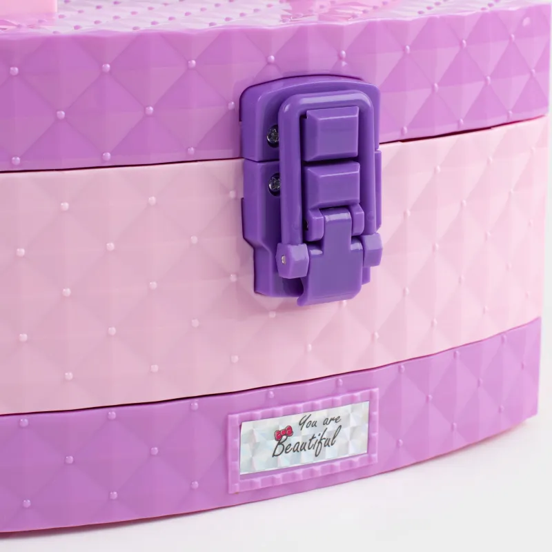 Набор косметики, детский, 16 см, 26 пр, с украшениями, в кейсе, пластик, розовый, Cosmetic kids, image-5