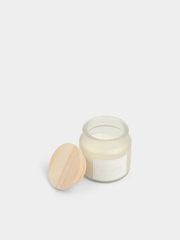 Свеча ароматическая, 6х6 см, в подсвечнике, с крышкой, стекло, матовая, Gourmand Vanilla, Silvan, image-1