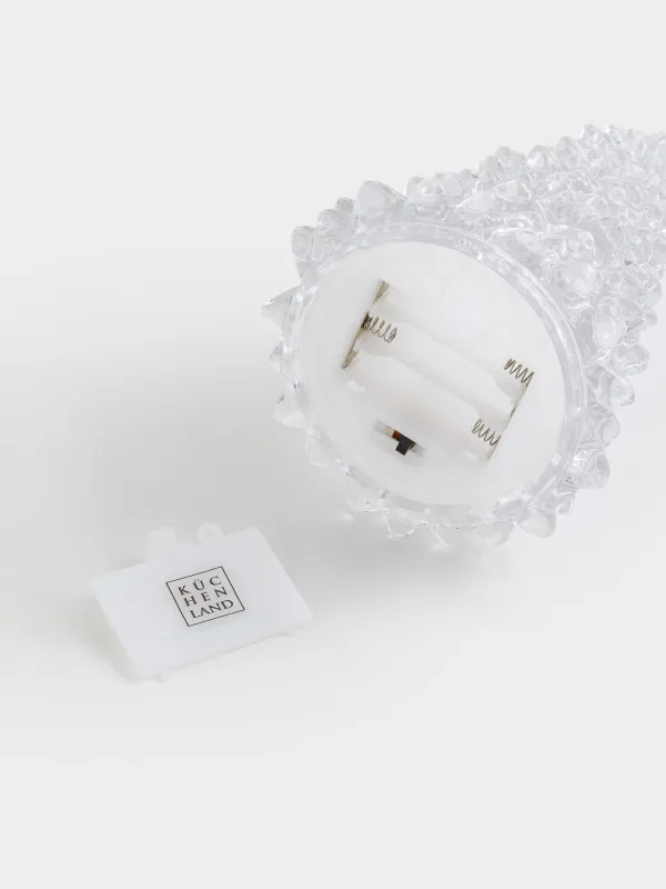 Статуэтка с подсветкой, 23 см, стекло, серебристая, Ель, Silver style, image-3