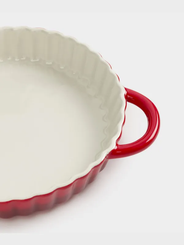 Форма для запекания, 22 см, керамика, круглая, бордовая, Градиент, Cakes gradient, image-1