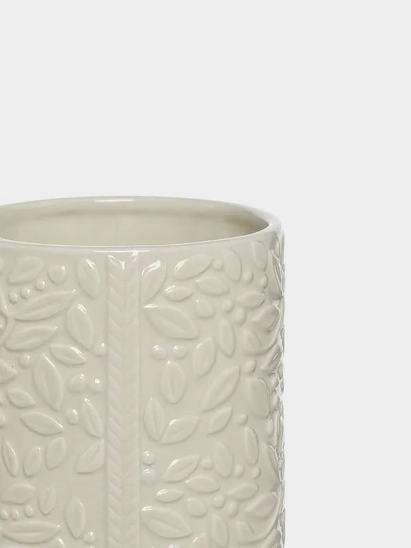 Подставка для кухонных принадлежностей, 16 см, керамика D, кремовая, Лепестки, Impression, image-1