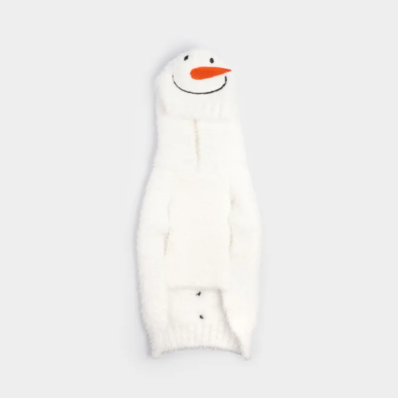 Свитер для животных, 32 см, р. S, с капюшоном, полиэстер, белый, Снеговик, Fashion pet