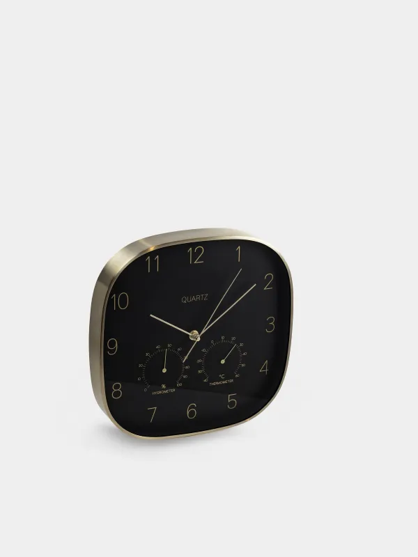 Часы настенные, 30 см, с термометром и гигрометром, Dial, image-1