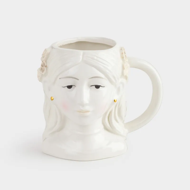 Кружка, 360 мл, керамика, Девушка в сережках, Ethnic girls, image-0