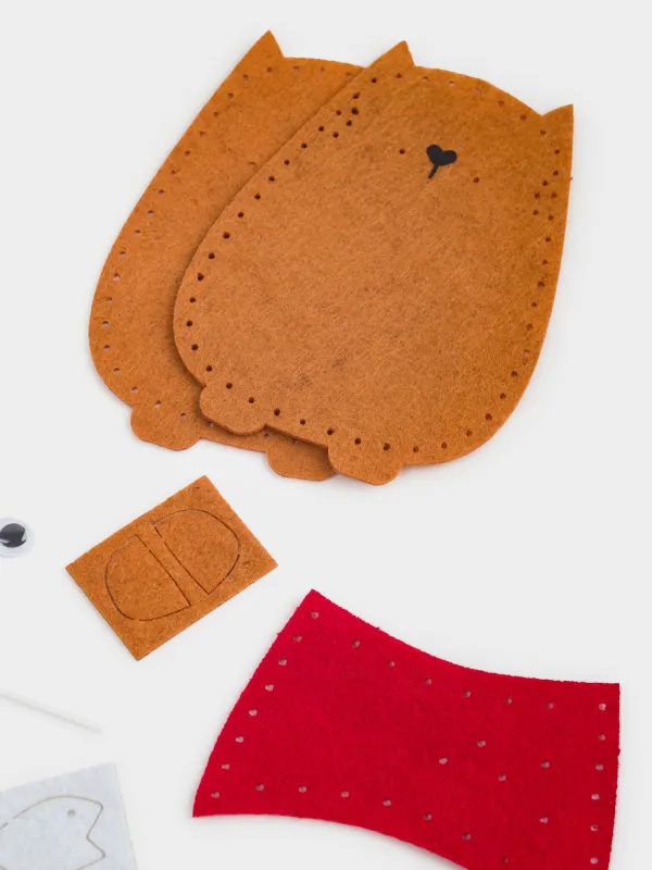 Набор для творчества, 13х15 см, рукоделие, фетр, подвеска, Кот, Creativity, image-4