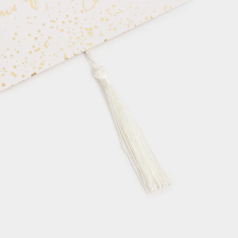 Конверт подарочный, 16х9 см, с кисточкой, бумага, бело-золотистый, Пусть все сбудется, Sparkle, image-4