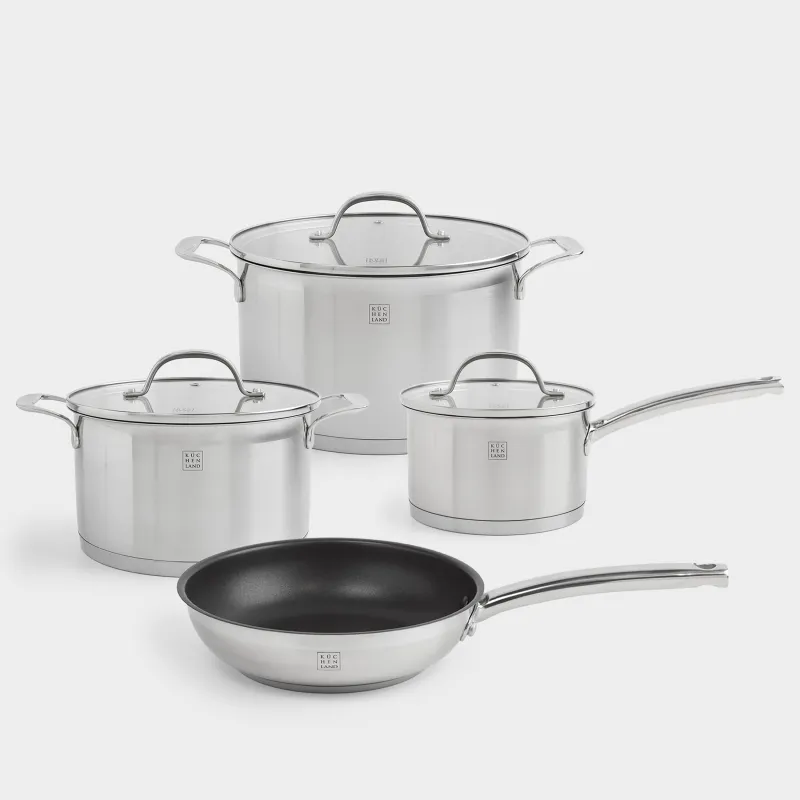 Набор посуды, 4 пр, сталь, Silver Stone    