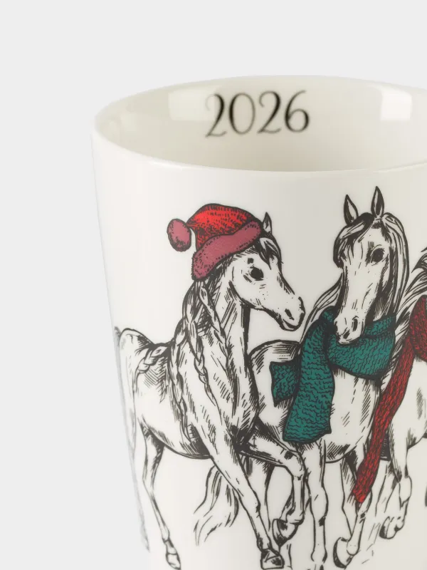 Кружка, 420 мл, фарфор N, Horse trio, image-2