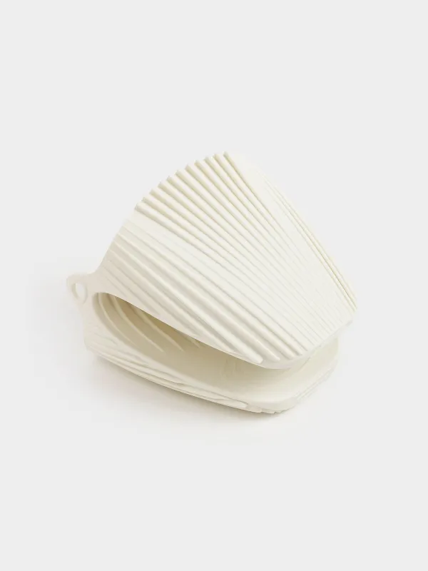 Прихватка, 10 см, силикон, бежевая, Wavelet, image-1