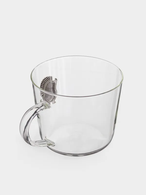 Кружка, 450 мл, стекло Б/металл, Ежик, Lux elements, image-2