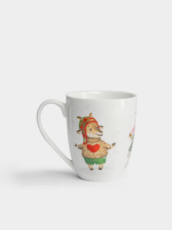 Кружка, 320 мл, Козочки и овечка, Christmas lamb, image-1