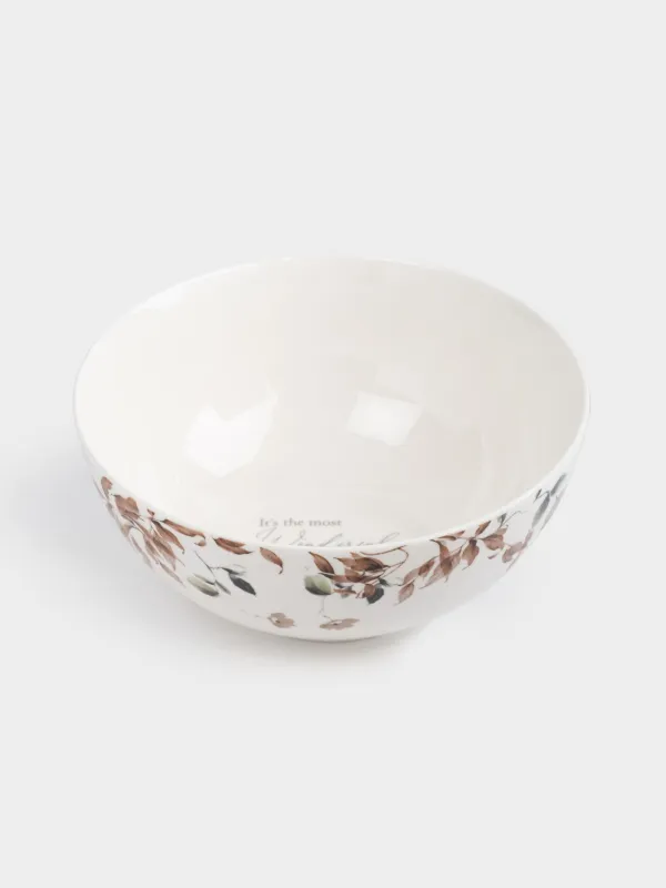 Салатник, 16х7 см, 700 мл, фарфор N, Осенние цветы, Refined floral, image-1