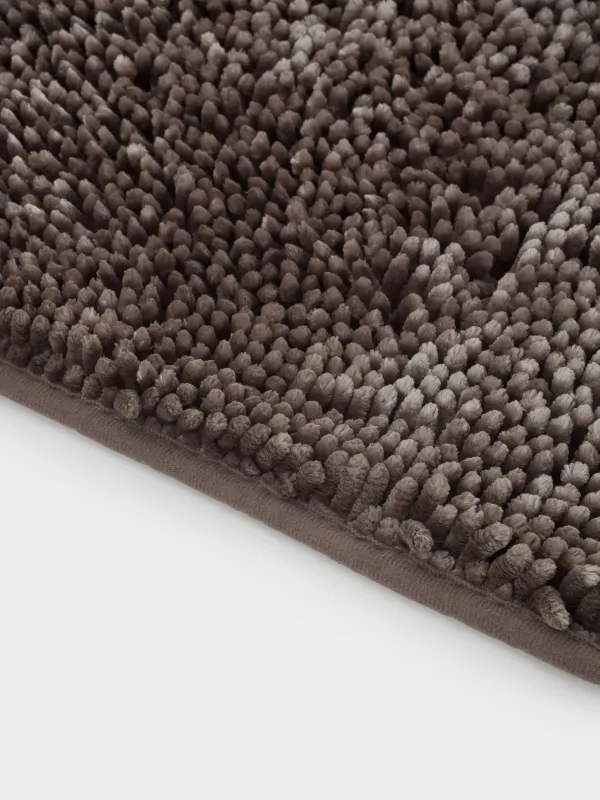 Коврик для ванной комнаты, 50x80/50x50 см, 2 шт, противоскользящий, полиэстер, коричневый, Fluffy, image-3