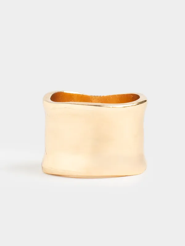 Кольцо, 2 см, единый размер, металл, золотистое, Jewelry, image-0