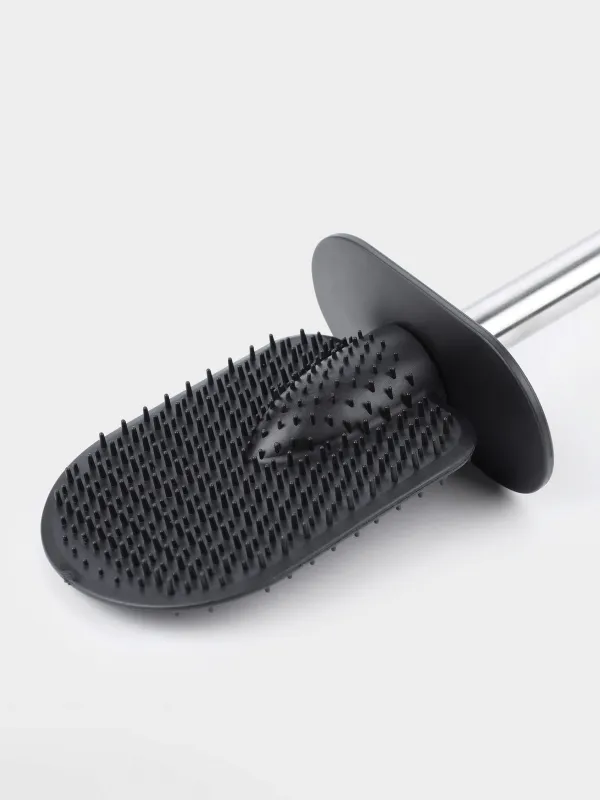 Ерш туалетный, 41 см, с подставкой, резина/сталь, бежево-серый, Giza, image-5