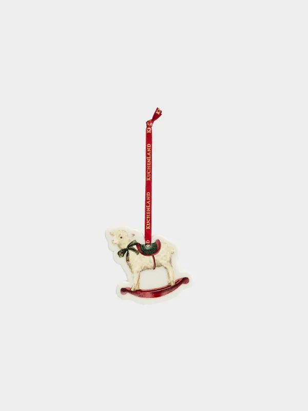 Игрушка елочная, 6 см, двусторонняя, Ягненок, Figure christmas, image-0