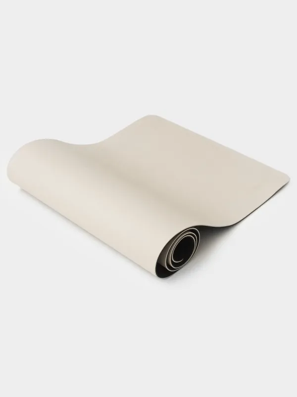 Коврик для йоги и фитнеса, 1,8 м, ТПЭ, черный/бежевый, Sport, image-0