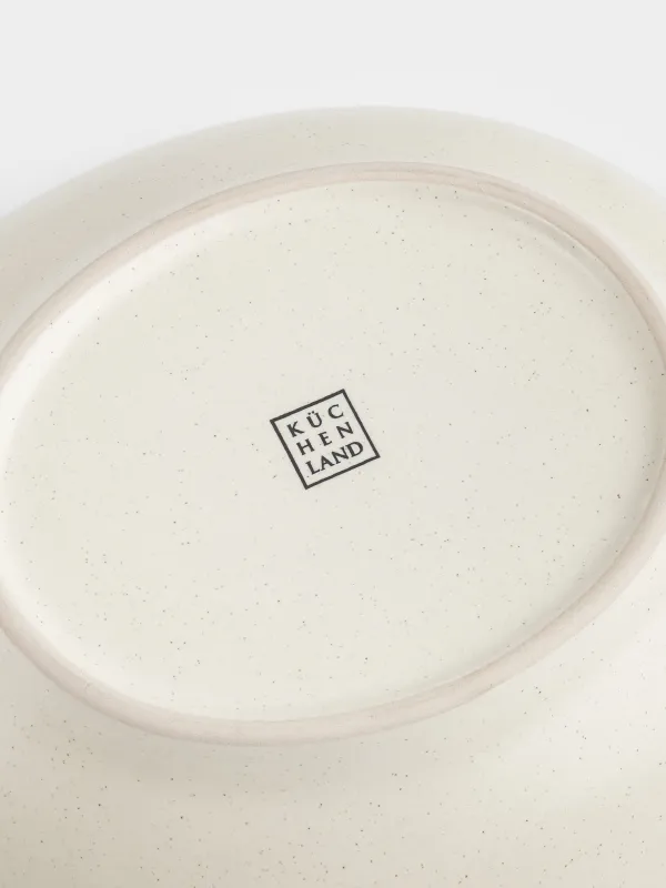 Салатник, 22х6 см, 800 мл, керамика K, молочный, Мятый эффект, Crumple creme, image-5