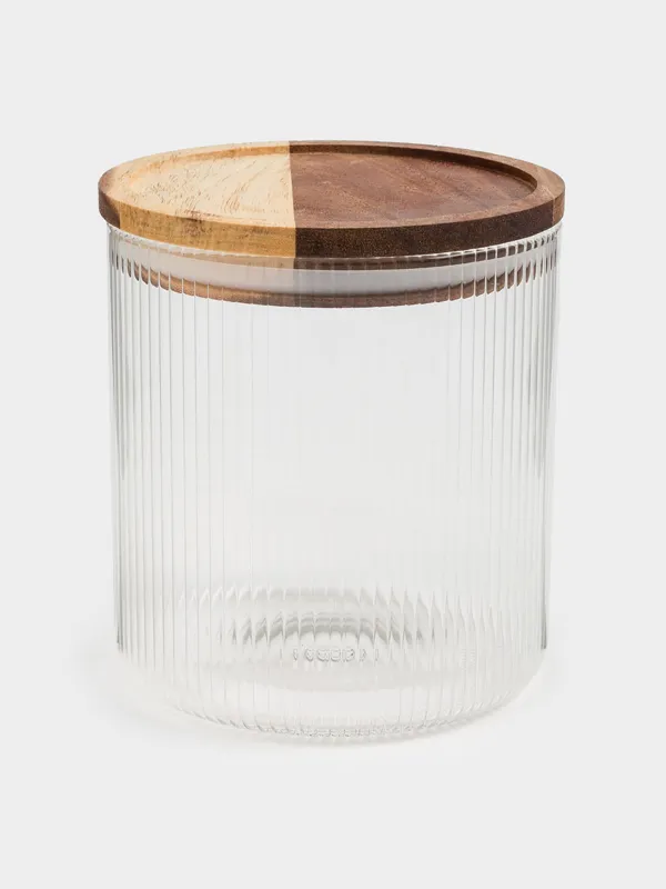 Банка для сыпучих продуктов, 900 мл, Ravi wood, image-1