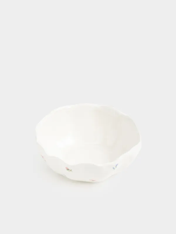 Пиала, 13х5 см, 250 мл, керамика D, молочная, Нежные цветы, El flora, image-1