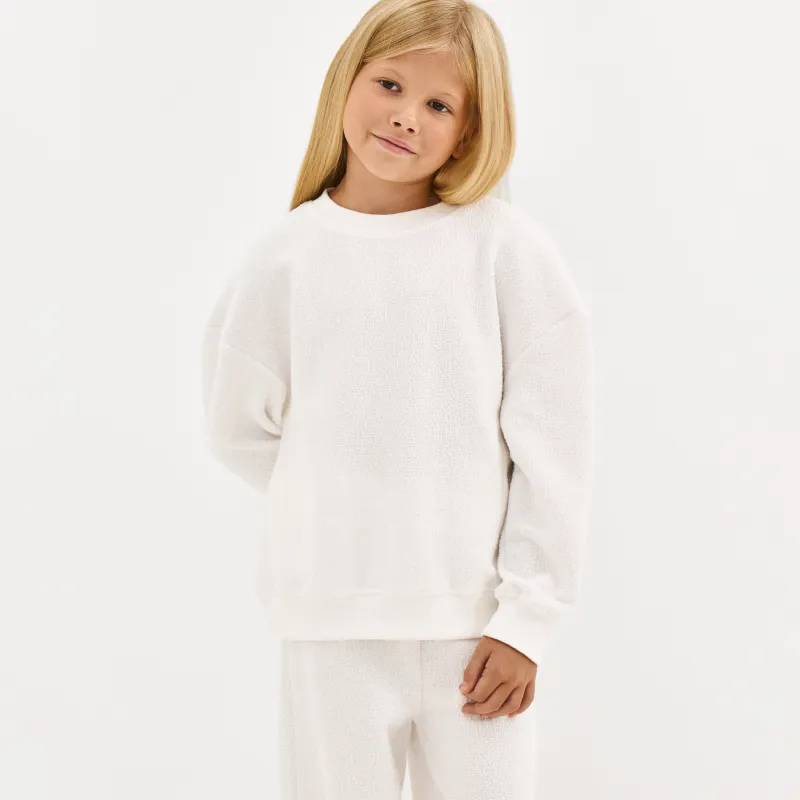 Свитшот детский, для девочек, молочный, Tiziana