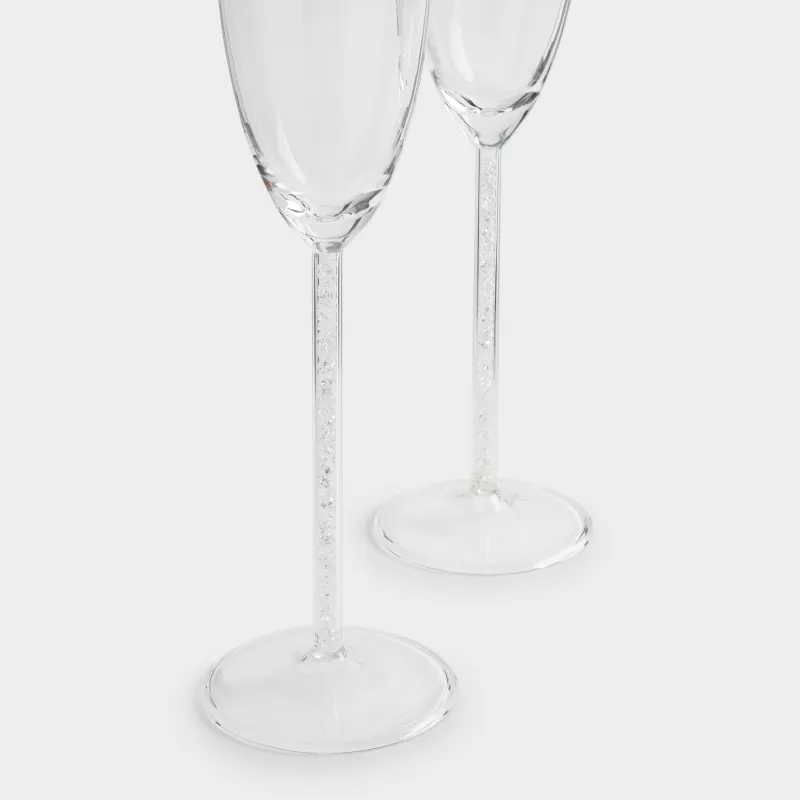 Бокал для шампанского, 180 мл, 2 шт, стекло/стразы, Crystal shine, image-2