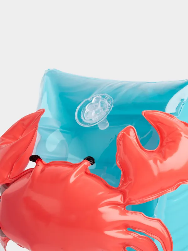 Нарукавники детские, 20х16 см, надувные, ПВХ, красно-глубые, Краб, Aquatic game, image-4