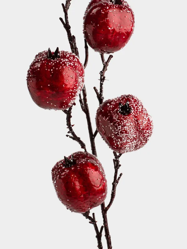 Ветка декоративная, 65 см, пенопласт, Гранаты, Garnet decor, image-2