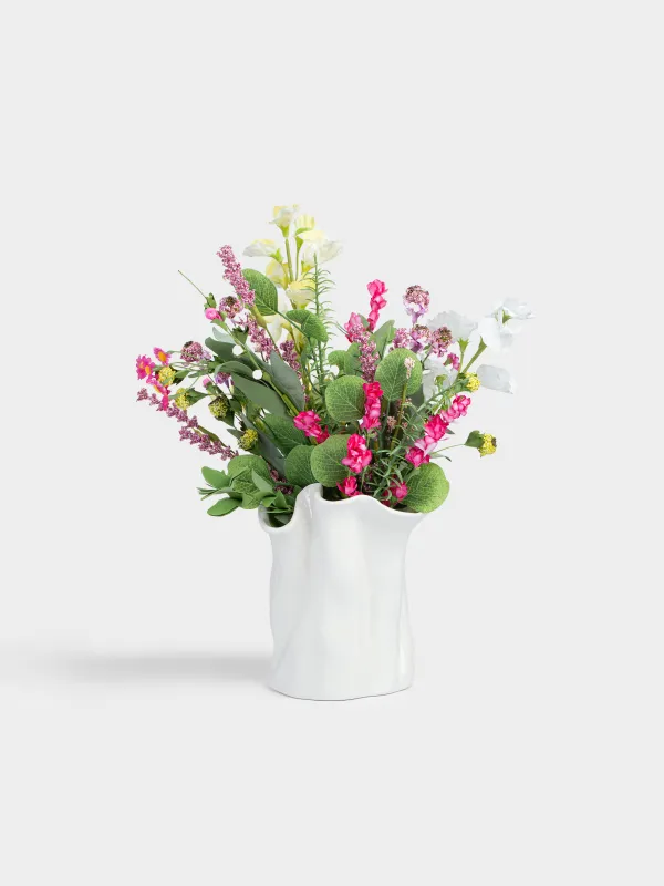 Ваза для цветов, 20 см, Мятый эффект, Crumple, image-4