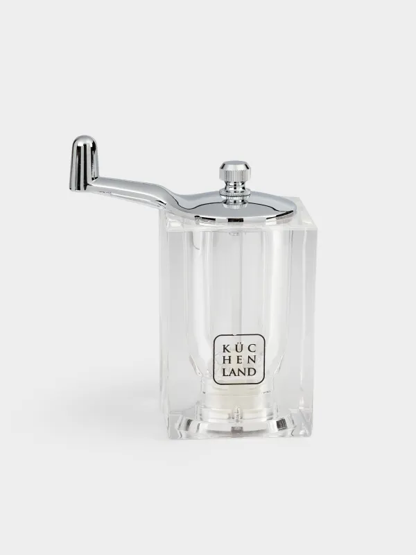 Набор для соли и перца, 9 см, с мельницей, акрил/пластик, Cube, image-2