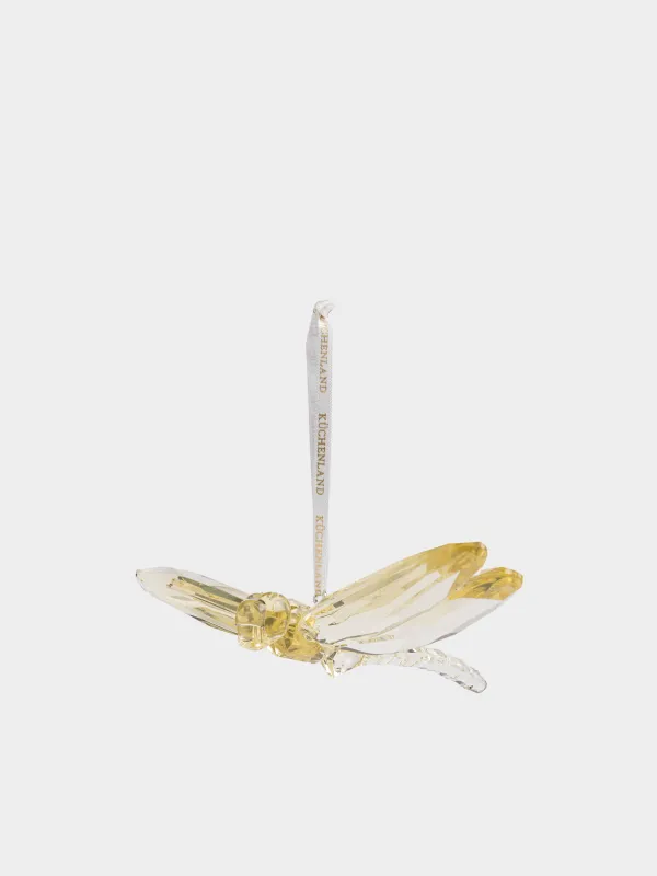 Игрушка елочная, 10х14 см, Стрекоза, Figure crystal, image-0