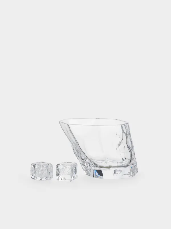Набор для виски, 3 предмета, стаканы/кубики, Concave, image-0