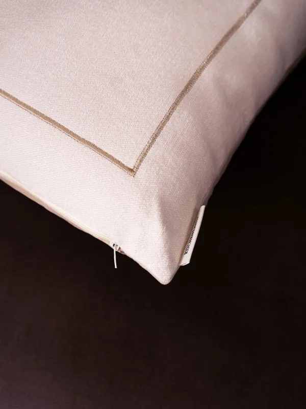 Подушка декоративная, 45х45 см, шенилл/вельвет, молочная, Home is my happy place, Chenill, image-6