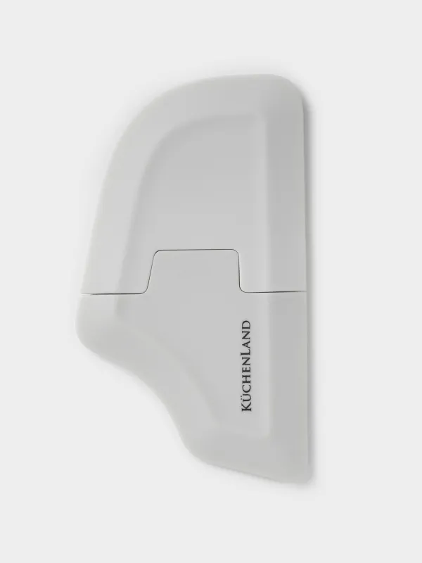 Скребок для мытья на кухне, 11 см, 2 насадки, силикон/сталь/пластик, серый, Soft kitchen, image-0