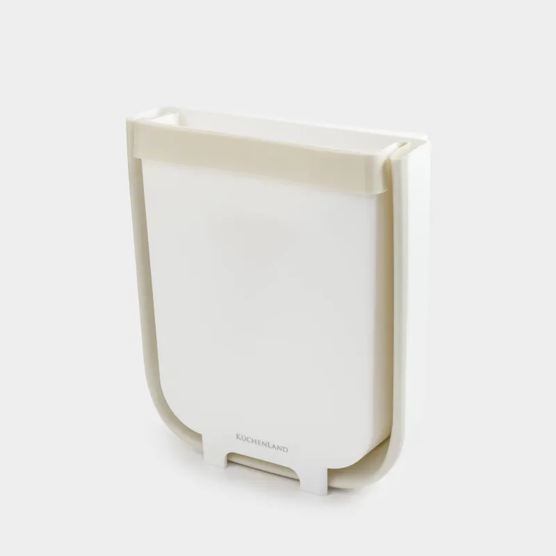 Ведро для мусора, 8 л, складное, подвесное, пластик/резина, серое, Foldaway, image-6