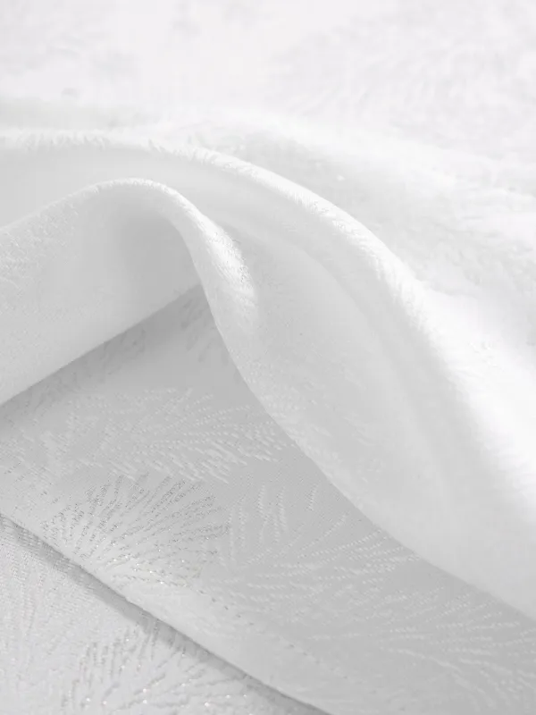 Салфетка под приборы, 30х45 см, жаккард, полиэстер, прямоугольная, белая, Хвойные ветви, Coniferous, image-6