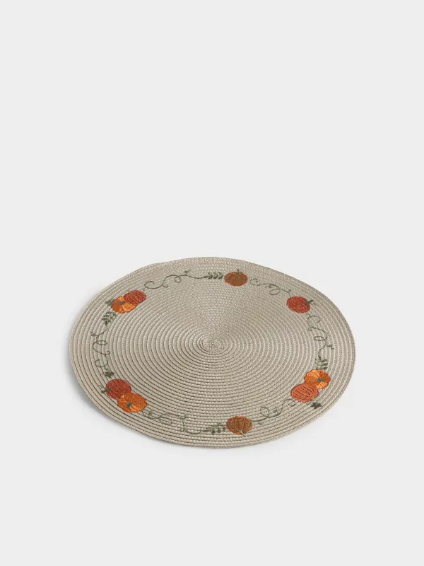Салфетка под приборы, 38 см, Тыквы, Circle embroidery, image-1